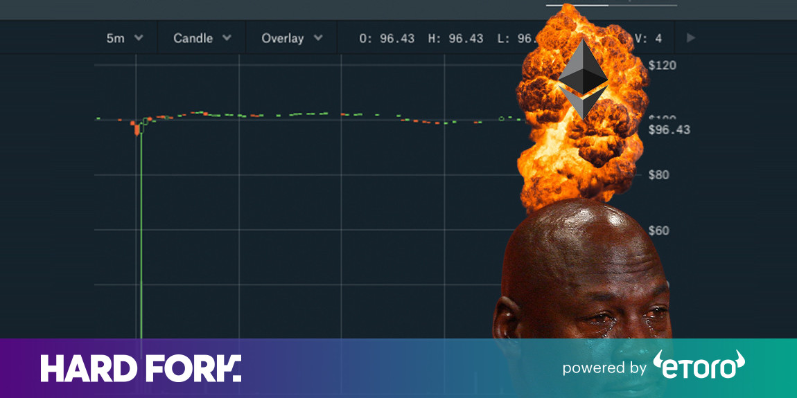 photo of Ethereum’s price briefly collapsed from $100 to $13 on Coinbase Pro image