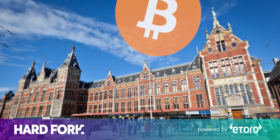 photo of We tagged Amsterdam Central Station with LONG BITCOIN SHORT THE BANKERS image