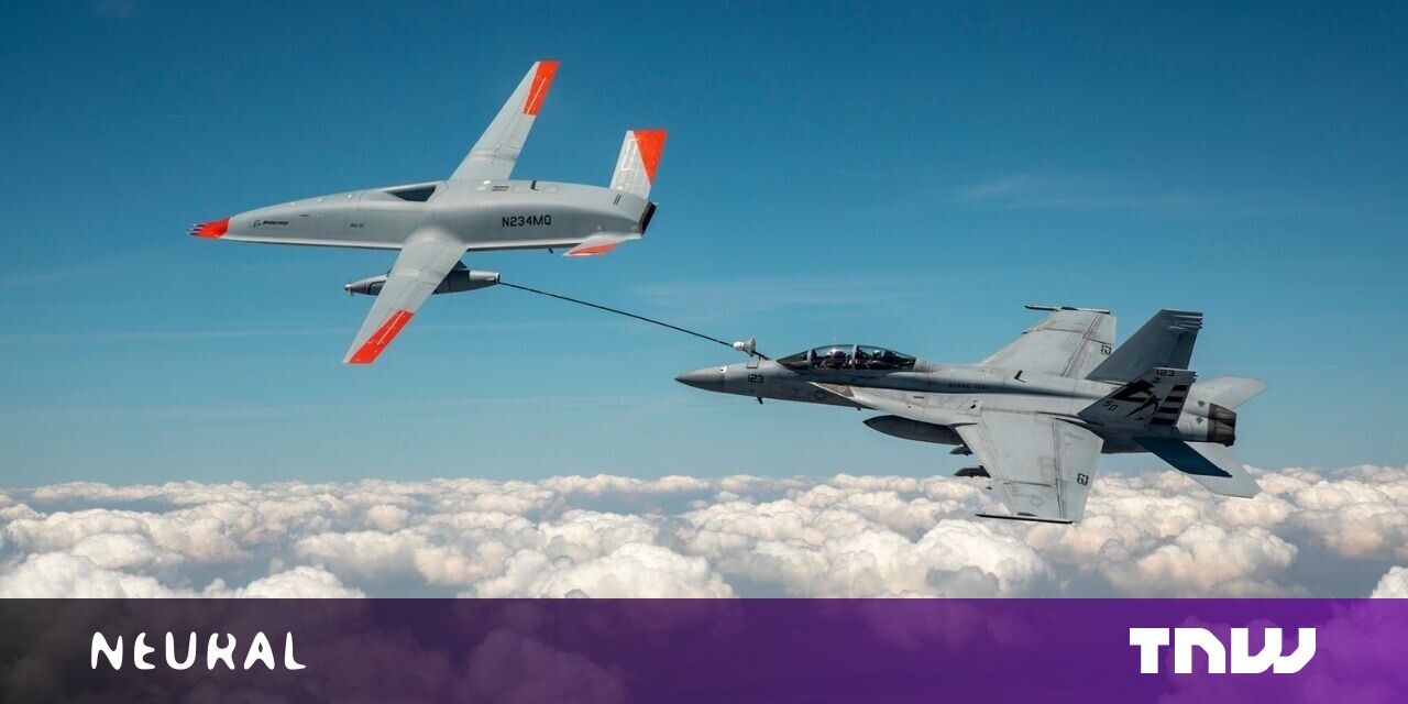 photo of Watch a drone refuel another aircraft in mid-air for the first time image