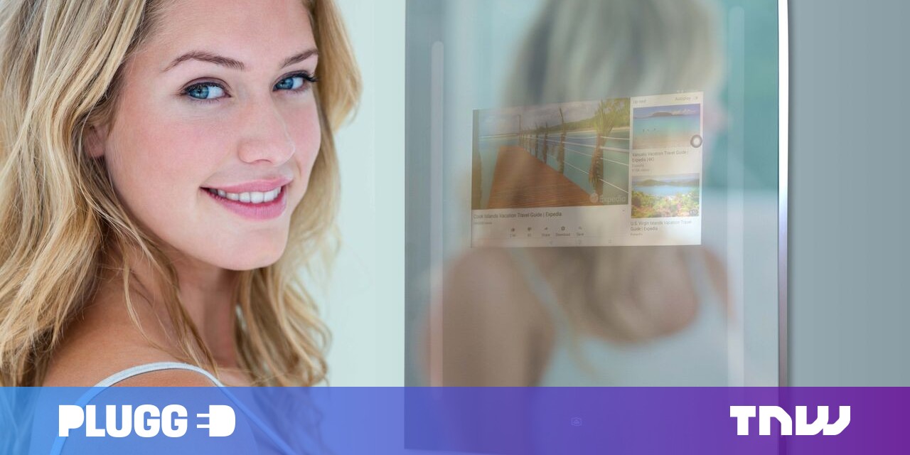 Someone embedded an Android tablet in a mirror, because 2019