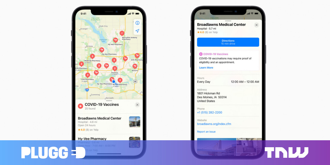 photo of Apple Maps and Siri now show you where to get vaccinated in the US image