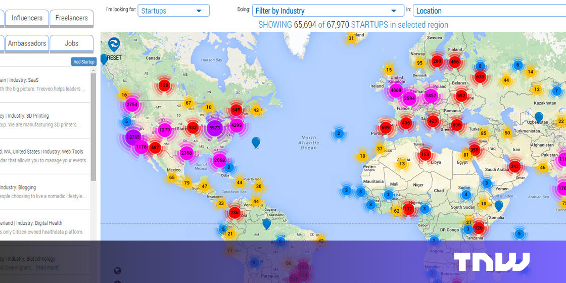 StartupBlink Maps Startups and Accelerators Worldwide