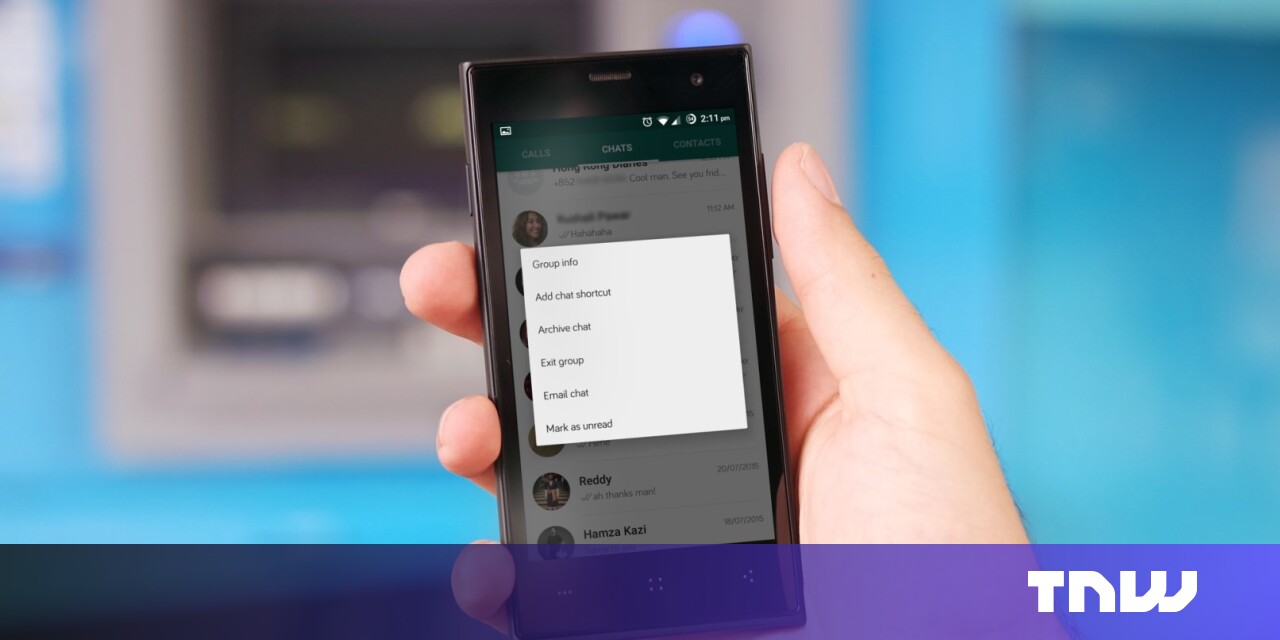 WhatsApp (Android) now lets you mark chats as unread