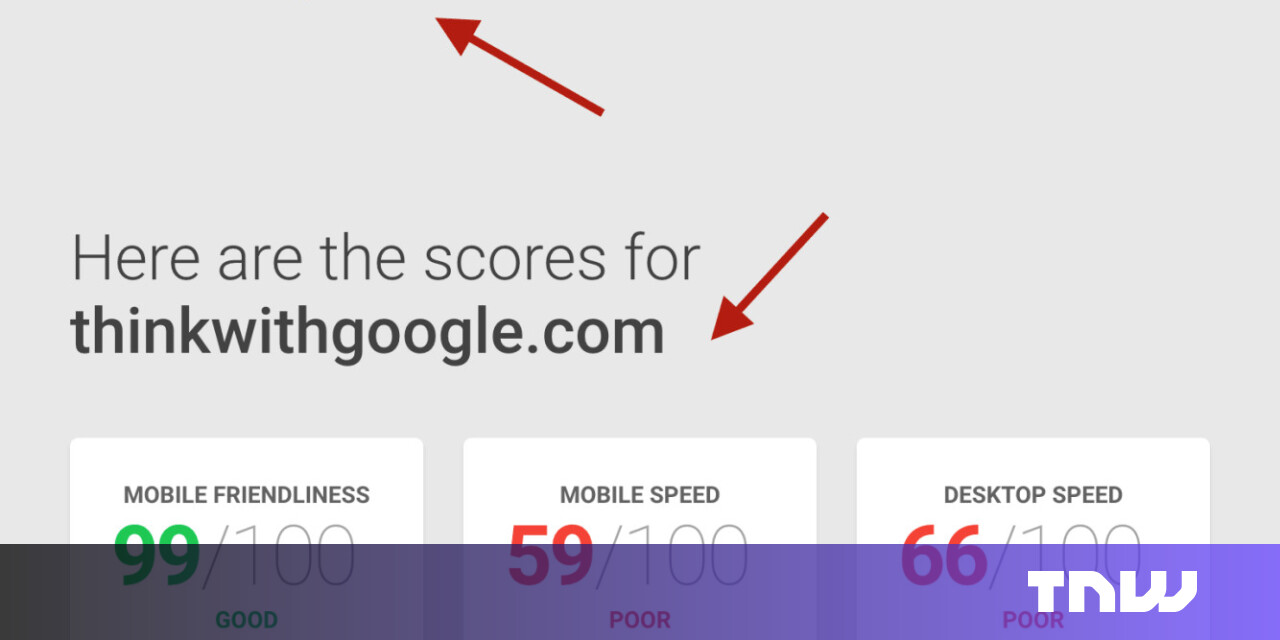 Oops, Google failed its own website testing tool