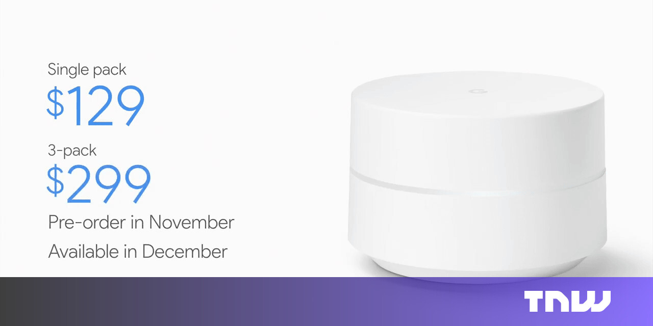Google announces ‘Wifi’ a $129 smart router that kills deadzones
