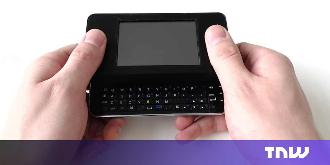 This handheld Linux PC is actually a Raspberry Pi with iPhone keyboard