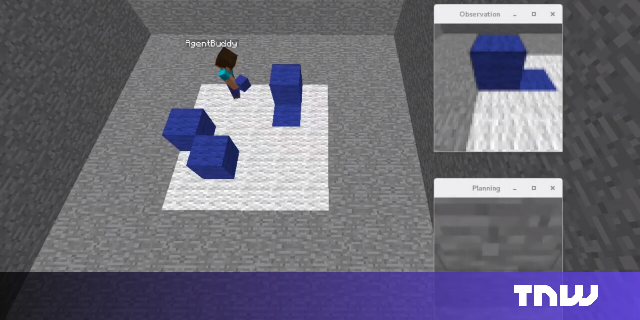 Watch this AI figure out how to place blocks in Minecraft