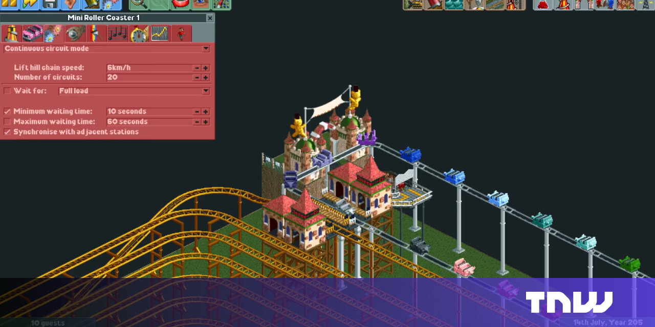 Roller Coaster Tycoon enthusiast created a coaster that takes 12 years ...