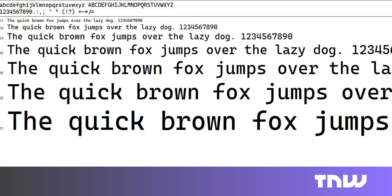 Microsoft's new font for devs is very aesthetically pleasing (and free)