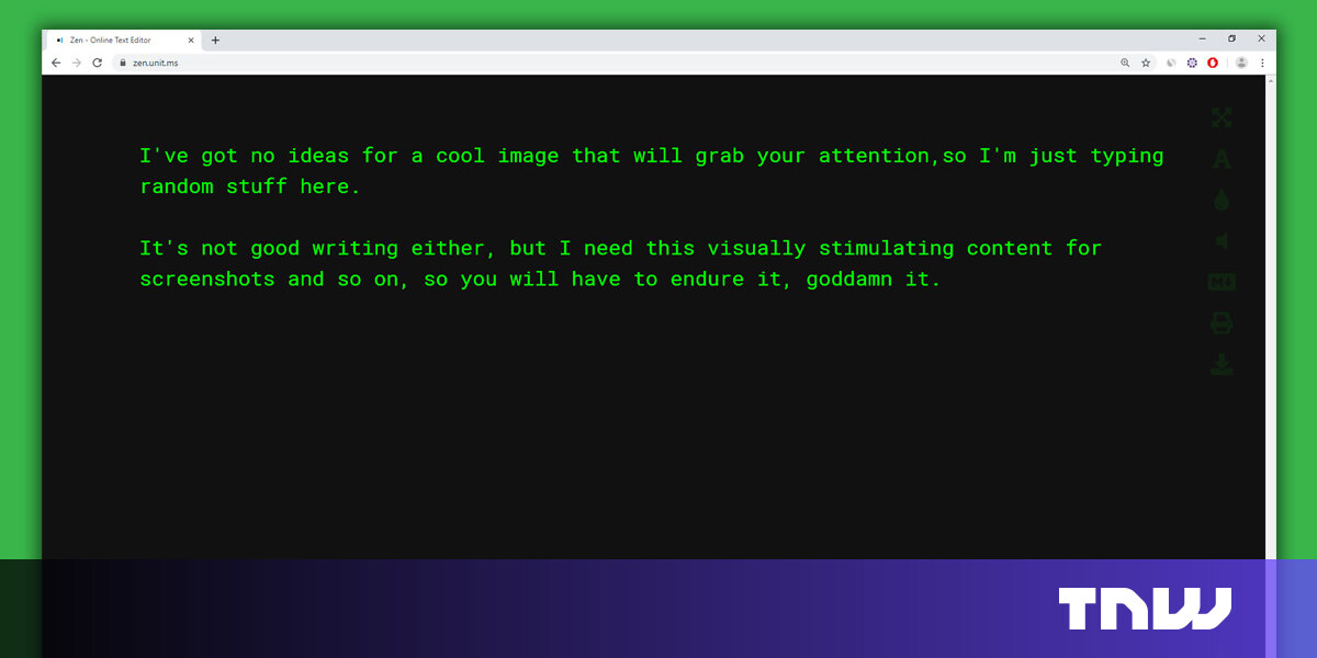 Zen is an elegant browser-based text editor for minimalists