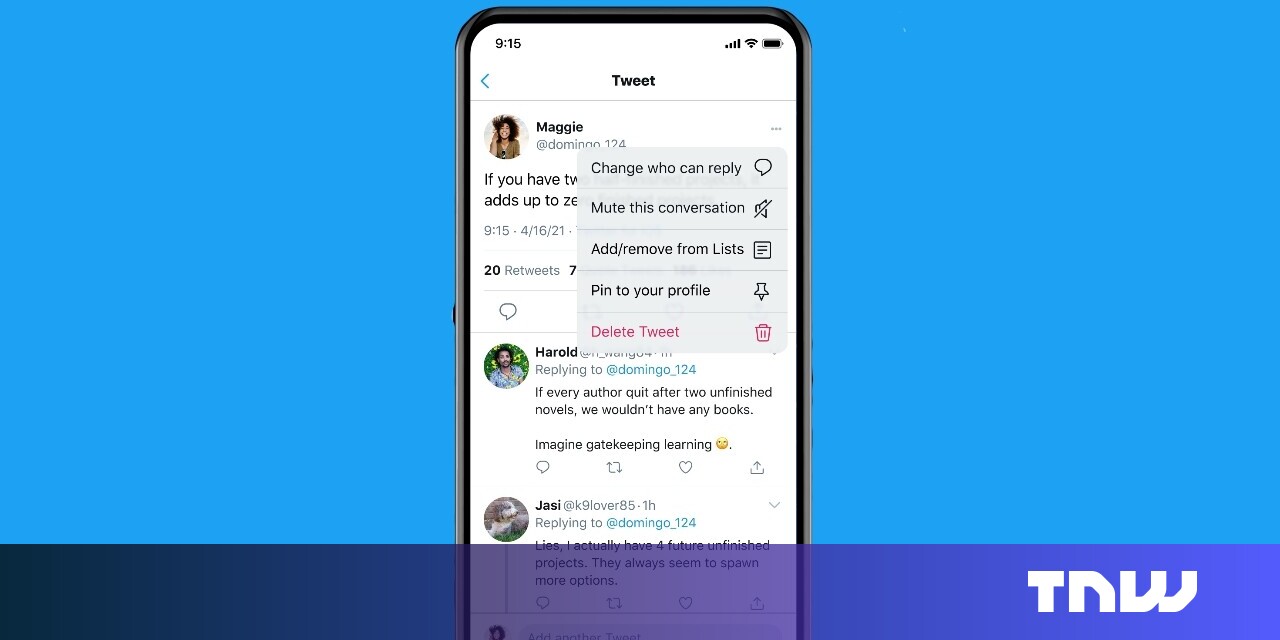 Twitter will now let you limit replies to a tweet after you’ve posted it