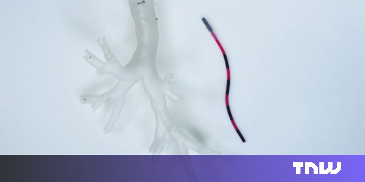 #These robotic tentacles could travel into the lungs to treat cancer