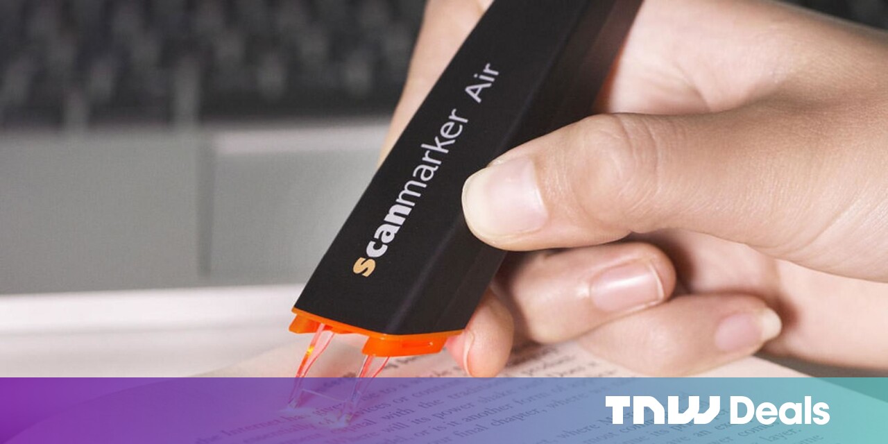 The Scanmarker Air Scanner lets you scan notes and save them to your ...