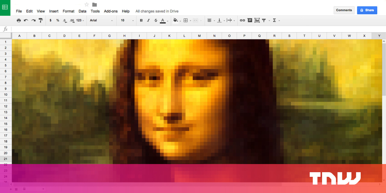 Create pixel art using any image in Google Sheets