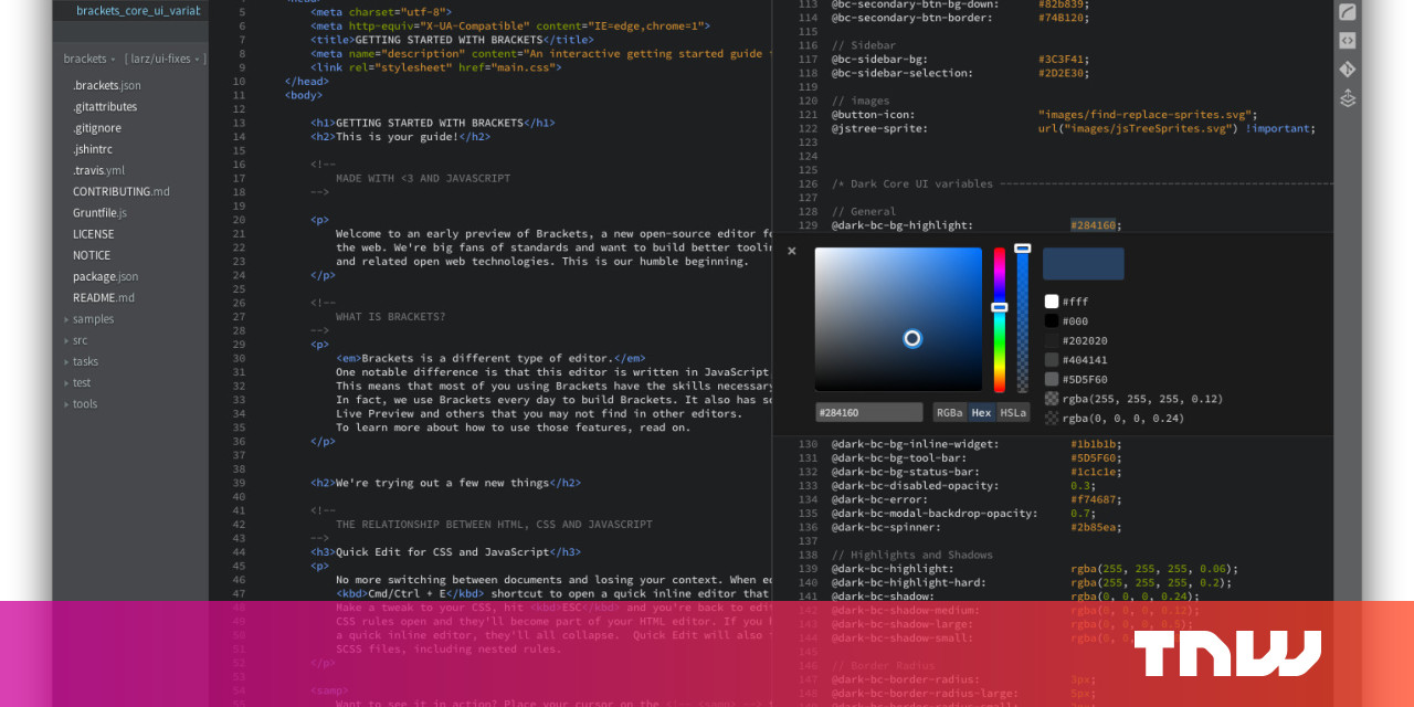 Adobe Launches Brackets V1 0 An Open Source Text Editor For Web Designers Adobe Launches Brackets V1 0 An Open Source Text Editor For Web Designers