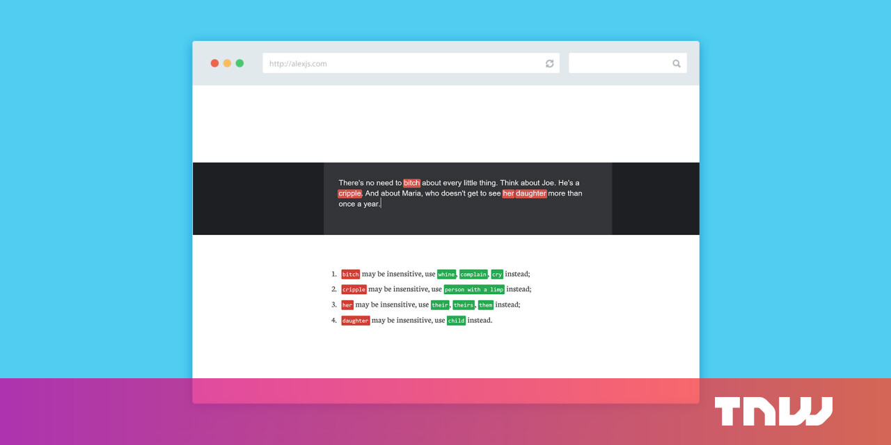 Alex Stops You From Publishing Inconsiderate Content
