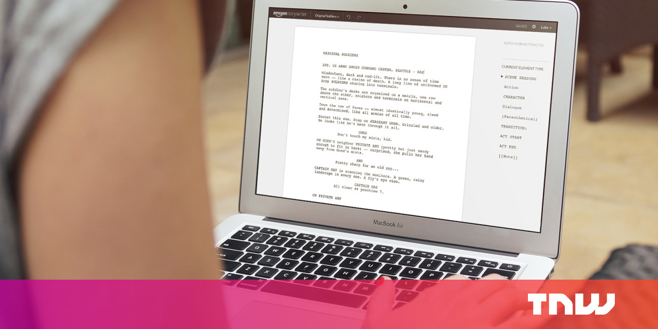 Amazon launches a free cloud-based screenwriting app