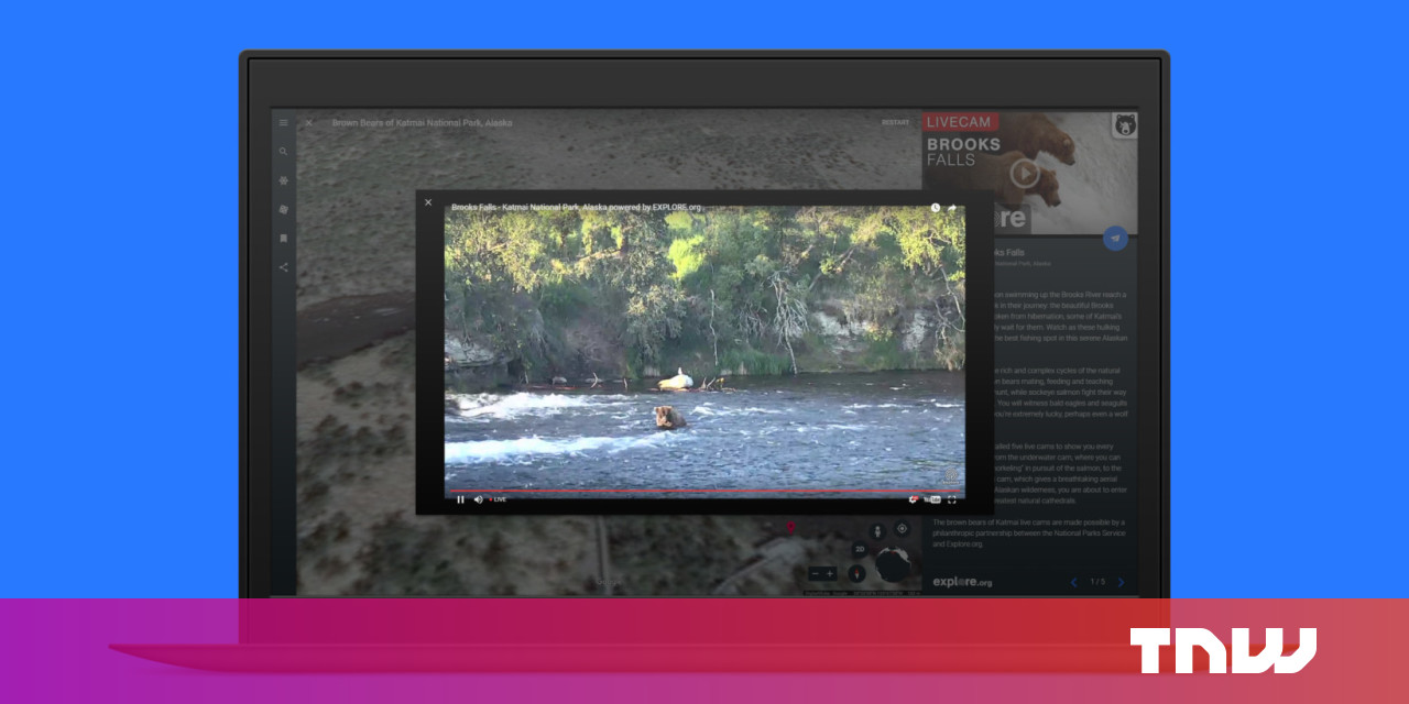 google earth adds live video feeds for