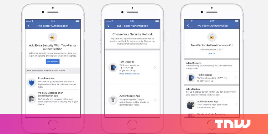 Facebook S Two Factor Authentication Now Works Without A Phone Number Facebook S Two Factor Authentication Now Works Without A Phone Number
