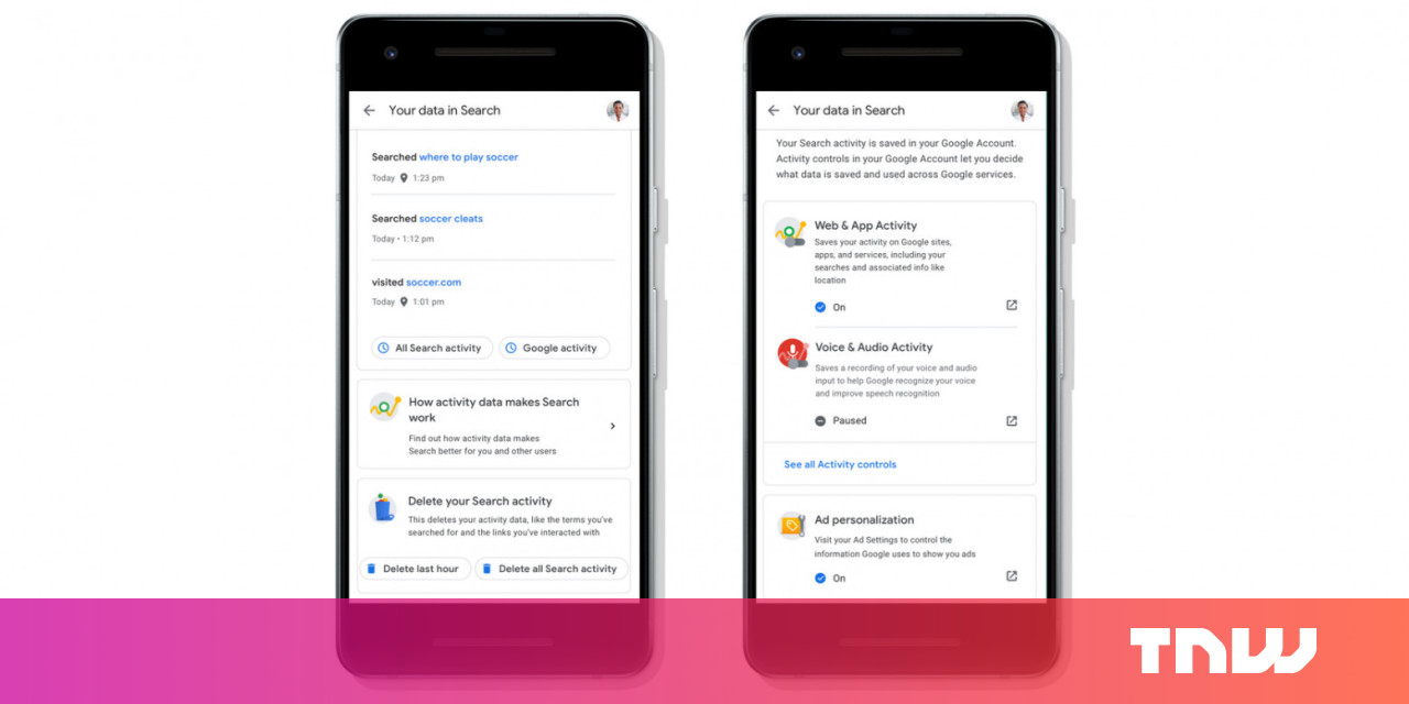 delete your google search history