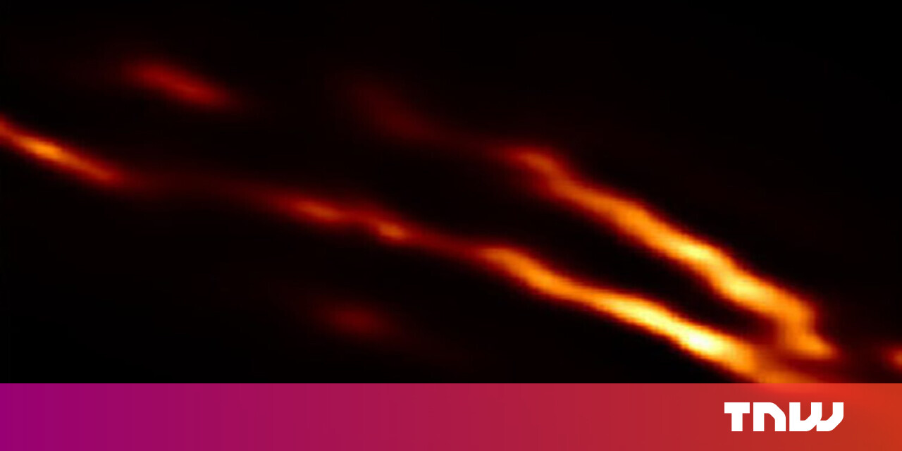 Here's a badass picture of plasma jets shooting out of a supermassive black hole