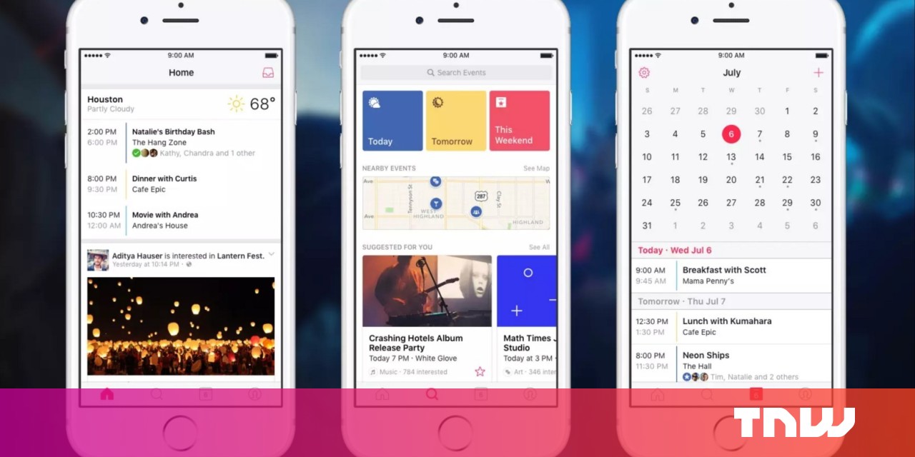 Facebook releases new Events app to replace your calendar
