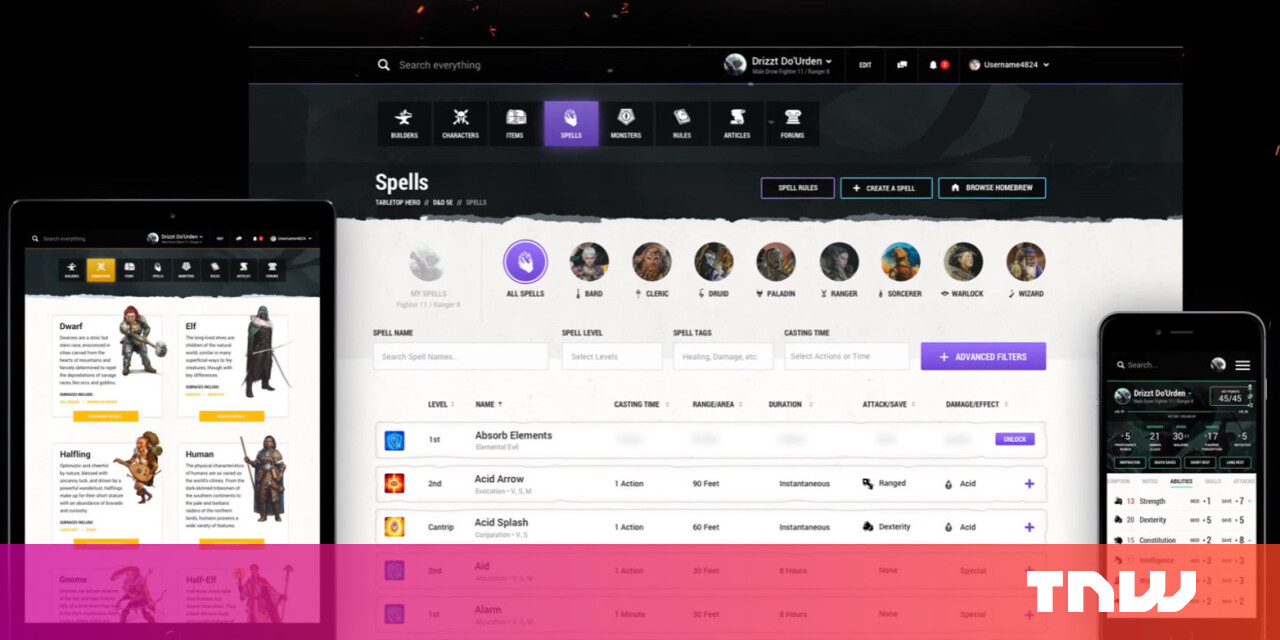 D&D is getting an official app for traditional tabletop play