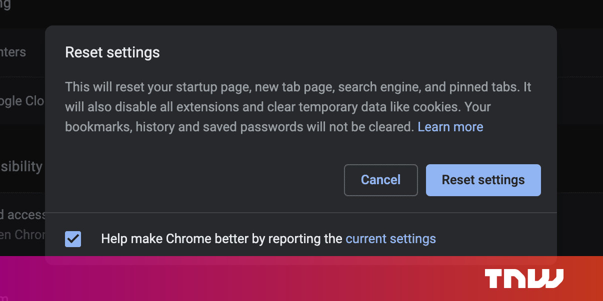 How to reset Chrome to its default settings
