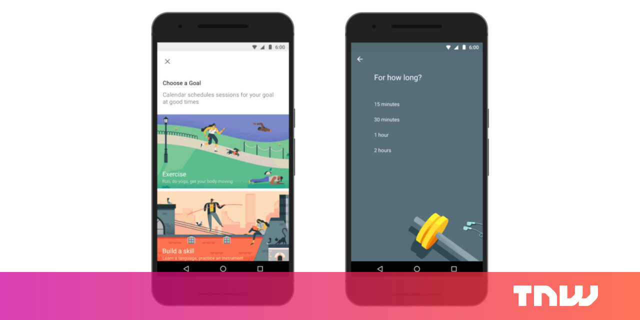 Google Calendar can now help you stick to your goals