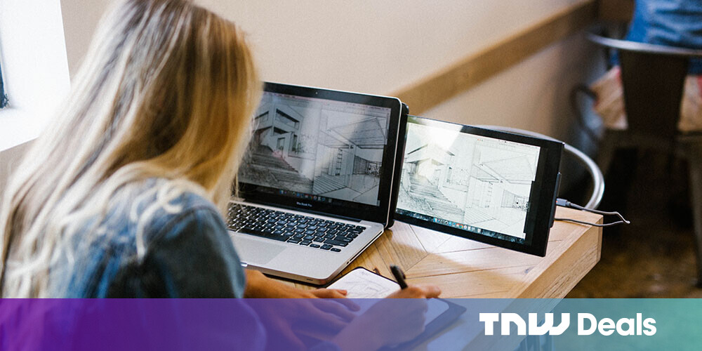 This portable attachment that adds a second monitor to your laptop