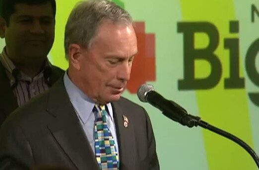 New York Mayor Mike Bloomberg speaks at the 2012 BigApps Awards