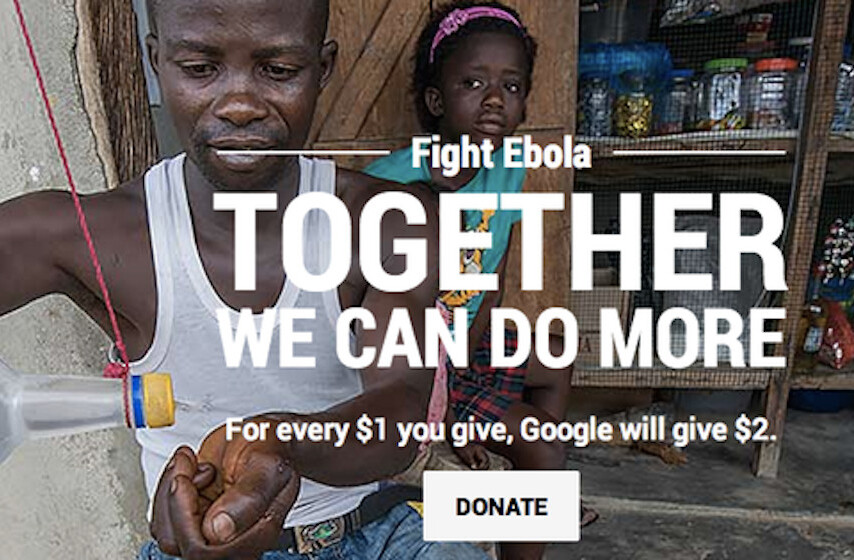 Google launches campaign to fight Ebola and donates $10 million