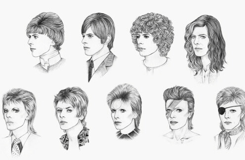 David Bowie’s hair styles through the years offer a unique view into his artistic personas