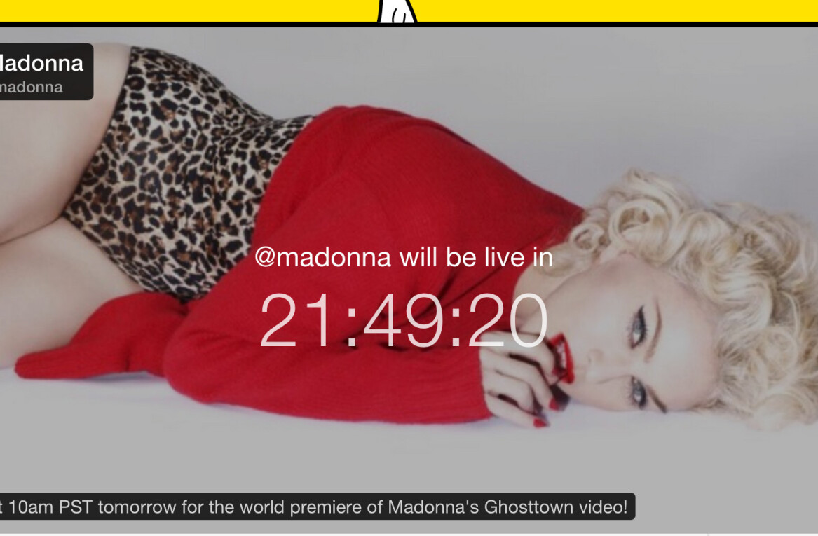 Madonna to premiere her new video on Meerkat, despite signing the Tidal declaration last week