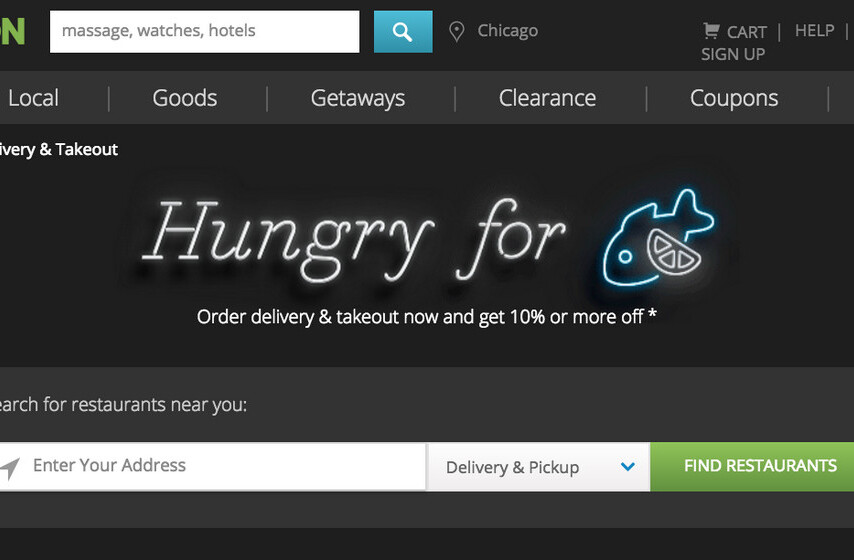 Groupon launched its own food delivery service to shield you from being coupon-shamed