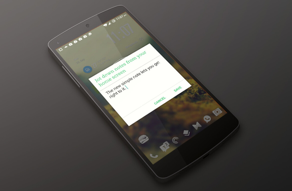 Evernote for Android now lets you jot down thoughts right from your home screen