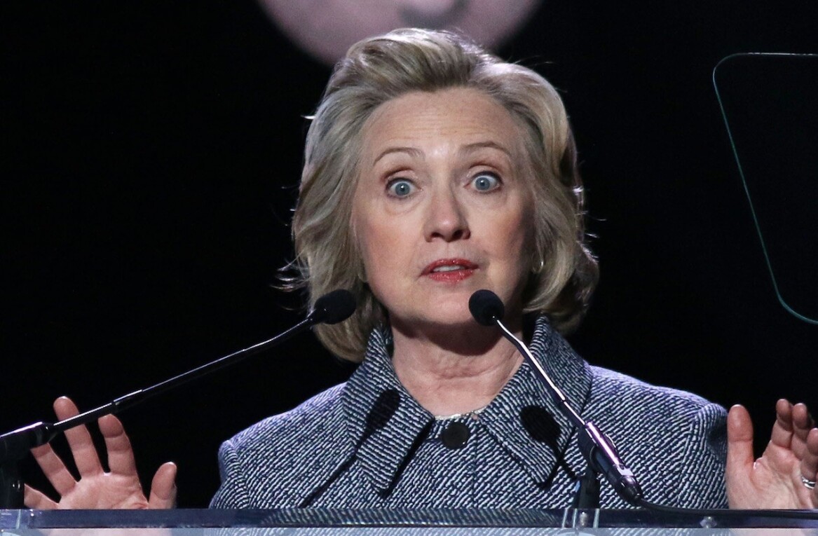 Hillary Clinton is (・_・ヾ by emoji