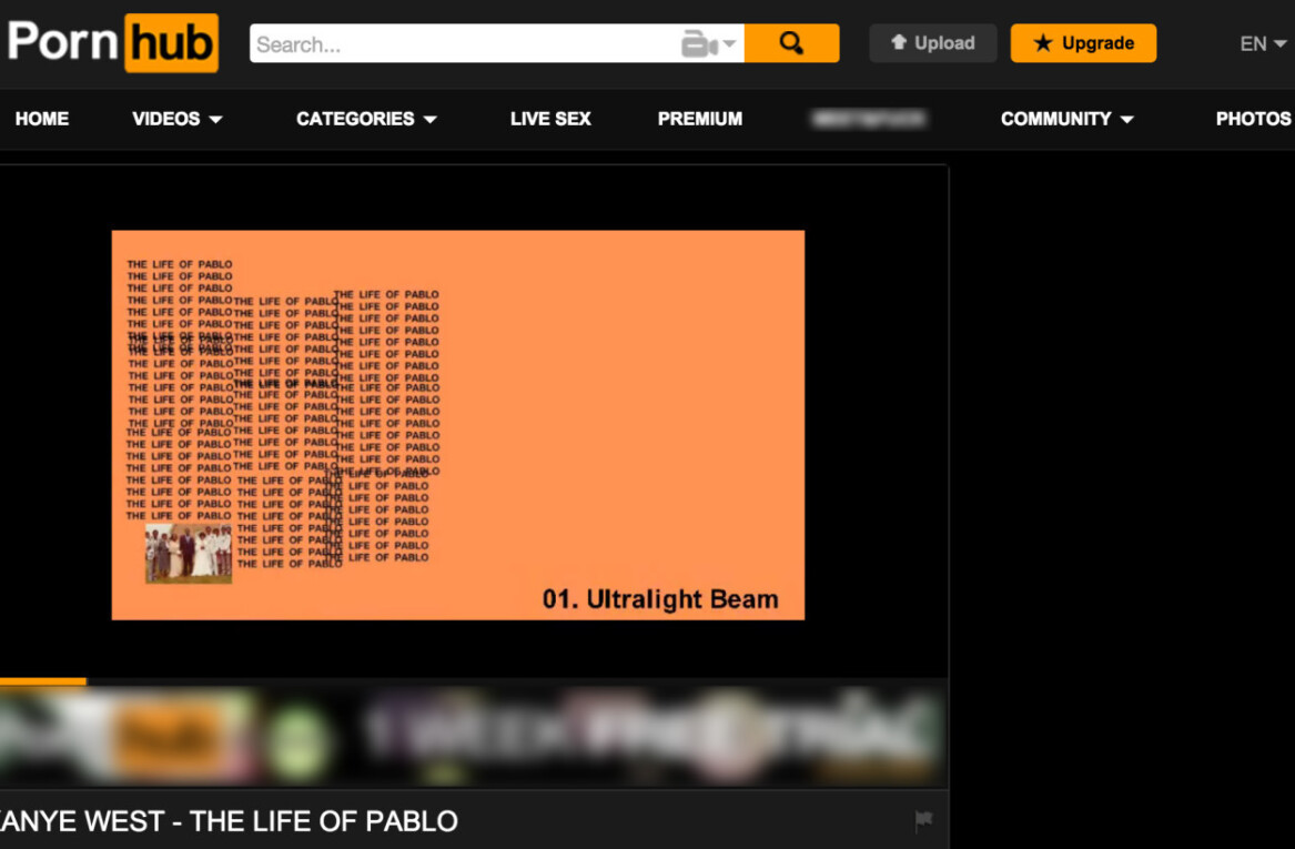 Don’t ask how we found out, but Kanye West’s ‘The Life of Pablo’ is now streaming on Pornhub