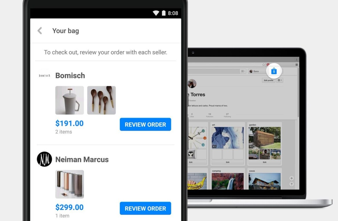 Pinterest’s new ‘shopping bag’ lets you shop from any Website with a single transaction