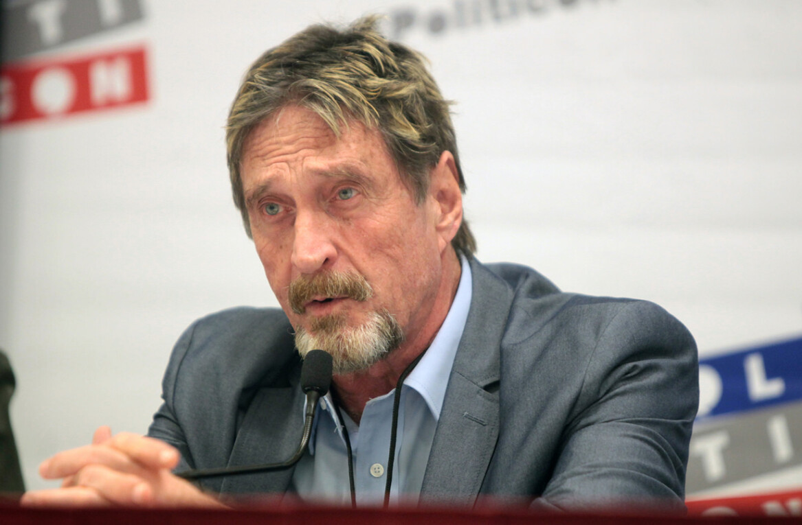 John McAfee’s ‘unhackable’ Bitcoin wallet (allegedly) got hacked