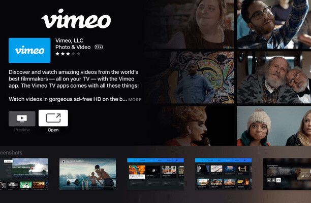 Vimeo releases apps for tvOS, Android TV, and Samsung’s Tizen-powered TVs.