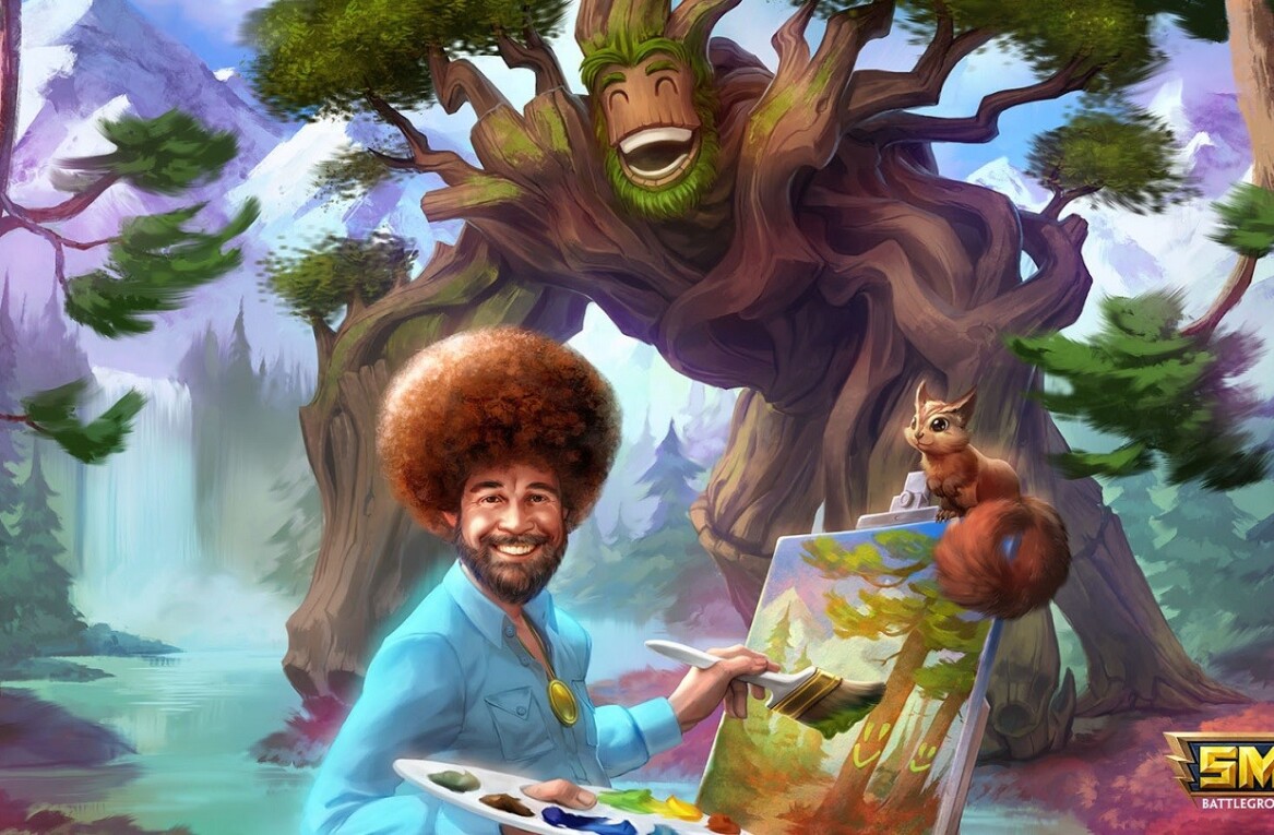 Bob Ross takes on the divine in SMITE