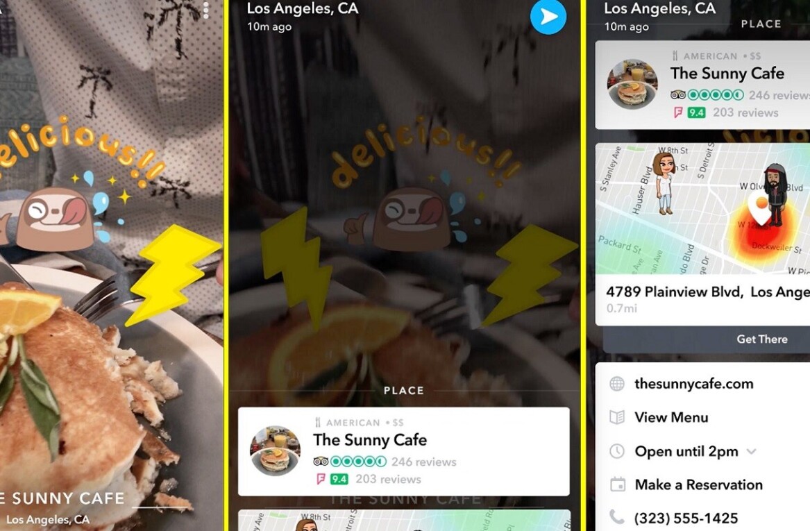 Snapchat’s Context Cards turn it into Yelp for teens