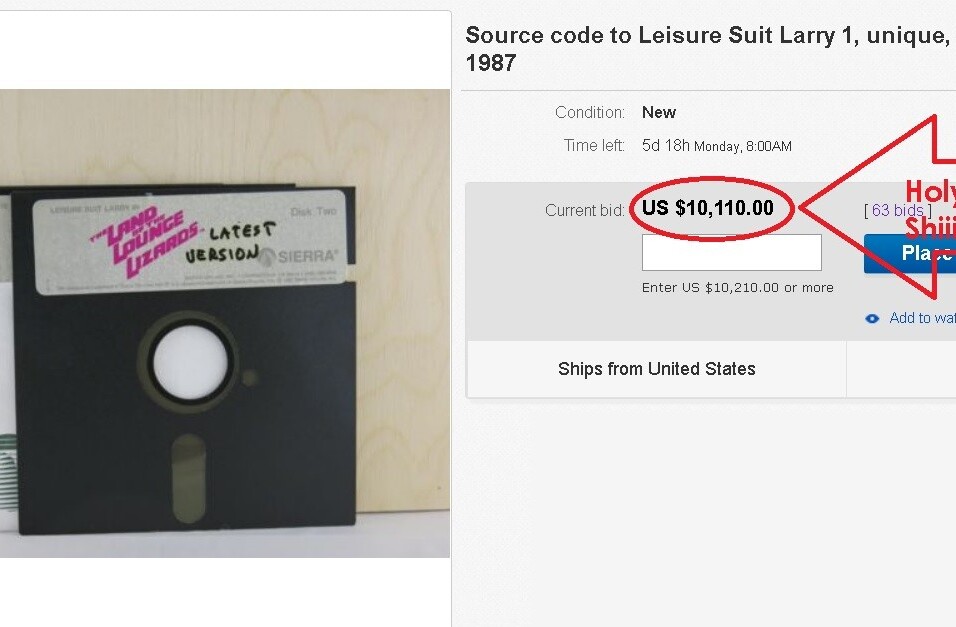 Leisure Suit Larry’s source code reaches over $10,000 in eBay bids