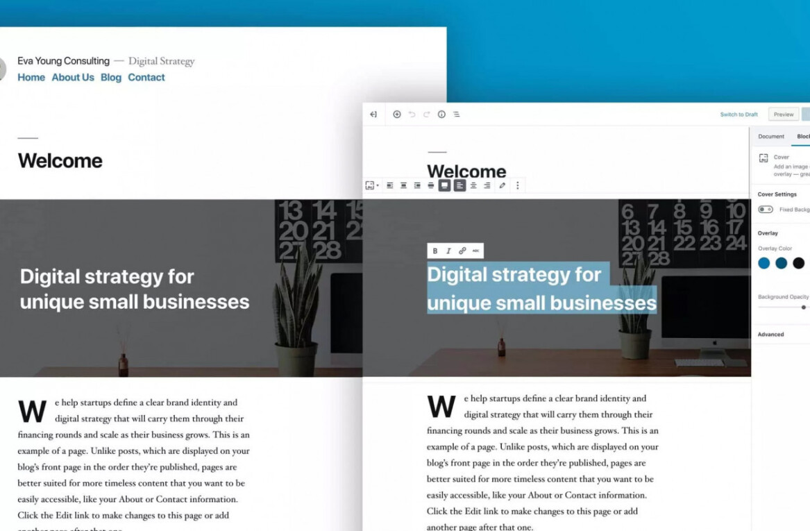 WordPress 5.0 introduces a flexible block-based content editor