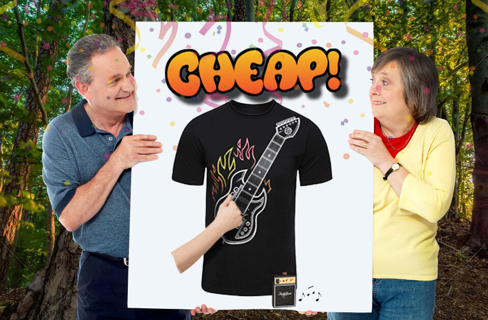 CHEAP: No way, this guitar shirt YOU CAN ACTUALLY PLAY is 68% off!