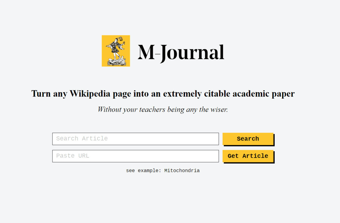 This site turns Wikipedia pages into ‘legit’ academic papers