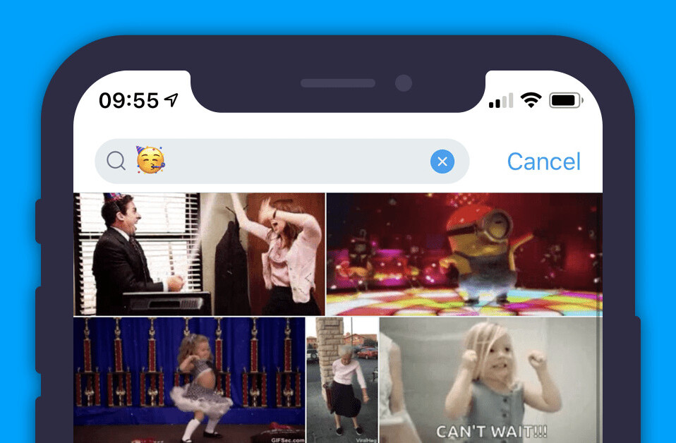 PSA: You can use emoji to easily find the right GIF to use on Twitter, WhatsApp, and more