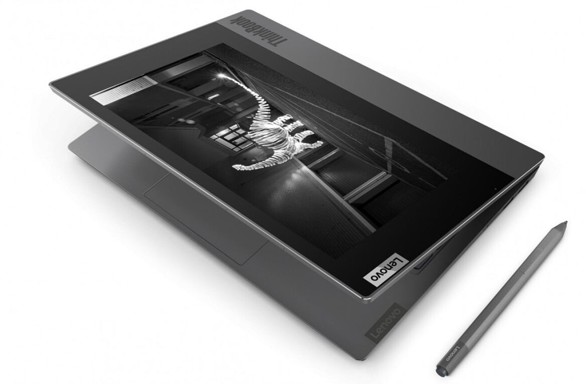 Lenovo put an e-ink display on the lid of its ThinkBook Plus laptop, and it’s kinda genius