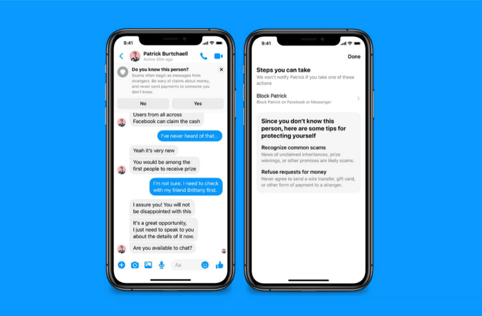 Facebook’s using AI to find scammers and imposters on Messenger